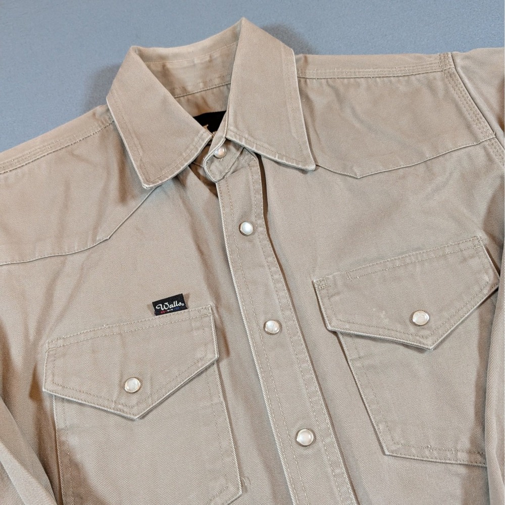 Walls Long Sleeve Western Snap Front Work Shirt Men 16 X-Long‎ Ranch